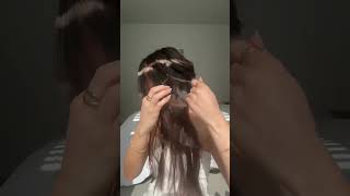 Bow hairstyle 🎀 cute and simple hairstyle in a minute 🦋pinterest hairstyle SadiAkter [upl. by Platas]