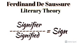 Signifier and Signified  Ferdinand de Saussure MEG 05 Literary Theory MA English [upl. by Ettenim]