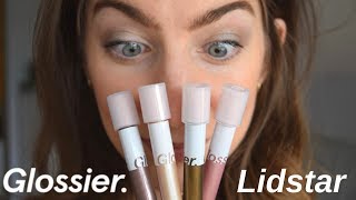 NEW Glossier Lidstar Review  Swatches [upl. by Yecad]