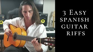 3 Easy Spanish Guitar Riffs [upl. by Noemi]