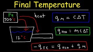 Final Temperature Calorimetry Practice Problems  Chemistry [upl. by Vallery]