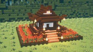 Minecraft How To Build a Japanese House Mini House Tutorials 6  마인크래프트 건축 야생 기지 [upl. by Abdul897]