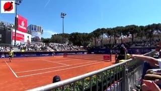 Ernest Gulbis vs Marton Fucsovic Court level Barcelona Open 2016 part 2 [upl. by Ratcliffe]