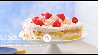 Frambozentiramisutaart  Boodschappen TV [upl. by Ayo]