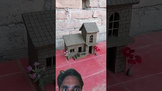 miniature clay house 🏡🏠 natural mud house ytshorts clayhousemaking [upl. by Imer]