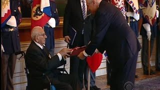 WWII hero honored for saving children from Nazis [upl. by Aihsenrad]