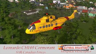 Cities Skylines HOSPITAL HELICOPTER CH149 Cormorant Canada SAR Custom Rotors [upl. by Lamoree658]