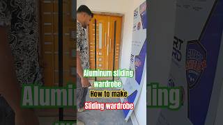 Aluminum sliding wardrobe 💯how to make sliding wardrobe shorts aluminium wardrobeideas [upl. by Gresham]