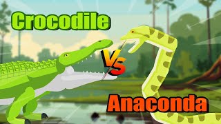 Crocodile vs Anaconda  Apex Predator Tournament S1  Animal Animation [upl. by Kulsrud]