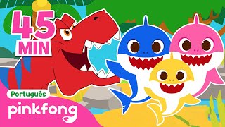 Rawr É Tiranossauro Rex e Mais Dinos   Completo  Pinkfong Bebê Tubarão Canções para Crianças [upl. by Kneeland]