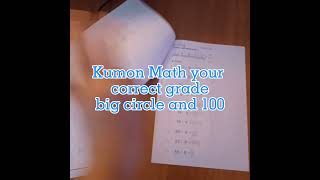 Kumon Math grade [upl. by Romaine]