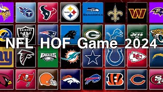 NFL “Preseason”Football HOF Game Prediction 2024 [upl. by Ibrad87]