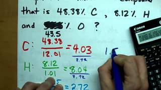 Find the Empirical Formula Given Percents [upl. by Einnus]