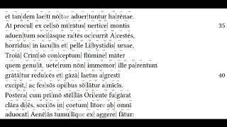 Aeneid Book V 1103 Latin Reading Hexameters [upl. by Kesia]