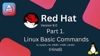 Part 1 Redhat Linux Basic Commands  ls touch rm mkdir rmdir cd etc [upl. by Filemon]