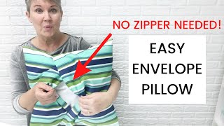 Envelope Pillow Cover Tutorial  Fast and Easy Sewing Project [upl. by Llerrot]