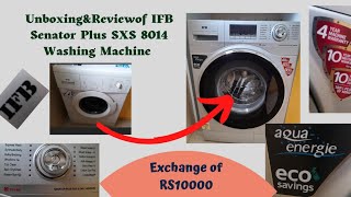 UnboxingampReviews of Senator Plus SXS 8014 IFB Fully Automatic Front Load 8KG Washing Machine Details [upl. by Ynnol776]