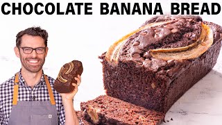 Easy Chocolate Banana Bread Recipe [upl. by Draner]