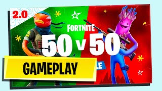 50 vs 50  BIG BATTLE by postboxpat  Fortnite BIG Combat Map Gameplay [upl. by Htenywg]