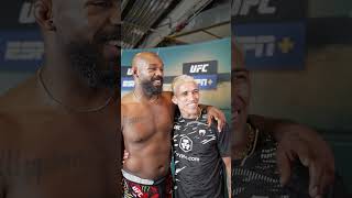 Charles Oliveira meets Jon Jones after UFC309 [upl. by Llemij]