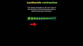 Lanthanide contraction and its cause lanthanides lanthanoid lanthanoidcontraction [upl. by Alphonso]