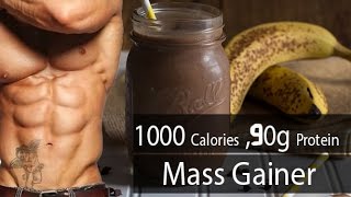 Homemade Mass Gainer  1000 Calories  90 g Protein  Fitness recipes [upl. by Tillie181]