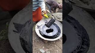 Concrete Protection Bituminous Paint over concrete surface for Pile Cap [upl. by Mcafee]