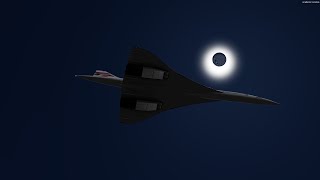 P3Dv53 Concorde from GCLA to FTTJ The hunt for Red oops Solar Eclipse [upl. by Anayaran88]