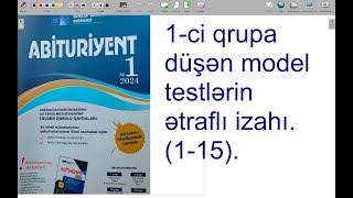 Abituryent jurnalı 2024 1ci Qrup BLOK Riyaziyyat MODEL TESTLƏRMSalam [upl. by Port373]