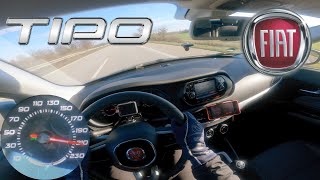 Fiat Tipo 16 Multijet 120 HP  Review  100200 kmh Acceleration amp 210 kmh Top speed on Autobahn [upl. by Kelcie]