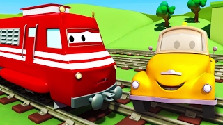 Tom il Carro Attrezzi e Troy il Treno in Car City  Cartone animato per i bambini [upl. by Nixon]