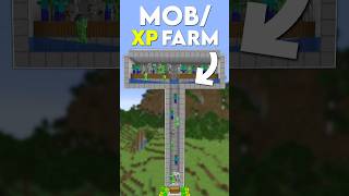 Minecraft Easiest XP Farm Mob XP Farm Tutorial  Shorts [upl. by Golightly]