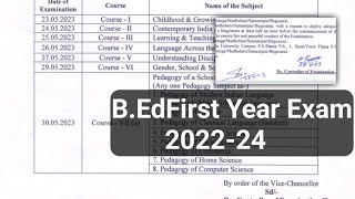 Bed first year exam date released 202224 session 🙄 lnmu brabu puppuvku bed first year exam [upl. by Persse705]