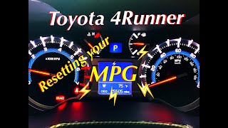 ⬛️🟥⬛️ Toyota 4Runner How to Reset Your MPG Miles Per Gallon [upl. by Alekahs]