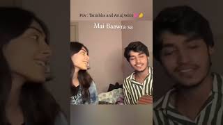 Bawara song cover by Tanishka and Anuj 💖🤌tanishkabahlanujrehantrendingsongtrendingshortsvideos [upl. by Eirrehs]