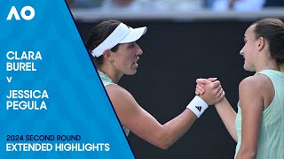 Clara Burel v Jessica Pegula Extended Highlights  Australian Open 2024 Second Round [upl. by Clough154]