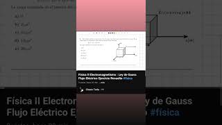 Física II Electromagnetismo  Ley de Gauss Flujo Eléctrico Ejercicio Resuelto física [upl. by Akyre]