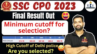 SSC CPO 2023 final Result Out 🔥 Categorywise postwise cutoff for selection Are you selected [upl. by Lahcym]