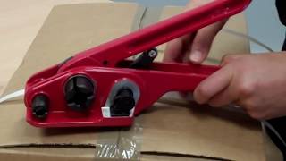 how to use strapping tensioner amp sealer tool [upl. by Voltmer]