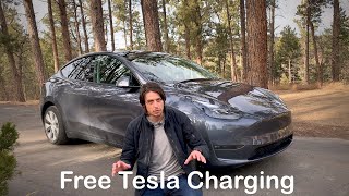 Free Charging My Tesla Model Y [upl. by Meryl352]