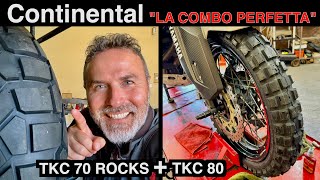 Gomme Moto TKC70 ROCKS  TKC80 Continental  La nostra COMBO PERFETTA [upl. by Waxman]