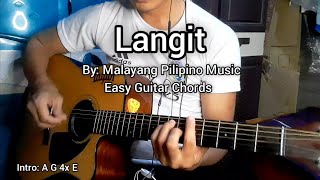 Langit ang aking nadarama by Malayang Pilipino Music  Easy Guitar Chords with Lyrics [upl. by Hillinck849]