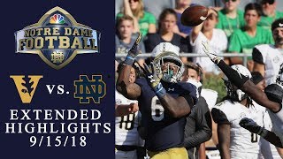 Vanderbilt vs Notre Dame I EXTENDED HIGHLIGHTS I 91518 I NBC Sports [upl. by Gregor]