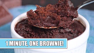 1 Minute Brownie in a Mug  Single Serve Recipe  How Tasty Channel [upl. by Sarine]