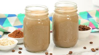 Iced Coffee Protein Smoothie  Quick amp Easy Breakfast Recipe [upl. by Tena252]