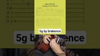 5g by brakence Acoustic Guitar Tab shorts [upl. by Elokyn]