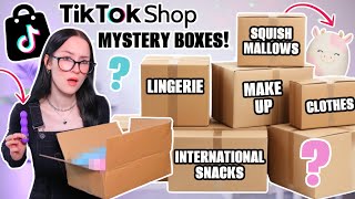 I Bought MYSTERY BOXES From TIKTOK SHOP Clothing Makeup Food  More [upl. by Kissee]