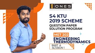 S4 KTU 2019 Scheme Question Paper Solution  ENGINEERING THERMODYNAMICS  MET 202  PARTA SESSION 1 [upl. by Stelle]