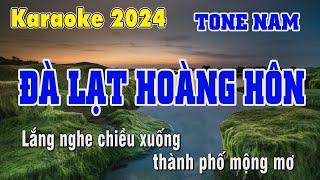 Đà Lạt Hoàng Hôn Karaoke Tone Nam  Trần Lâm [upl. by Kere]