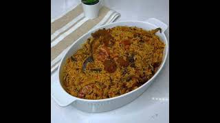 Native Jollof Rice with Cow skin Shrimps and Snail [upl. by Donata480]